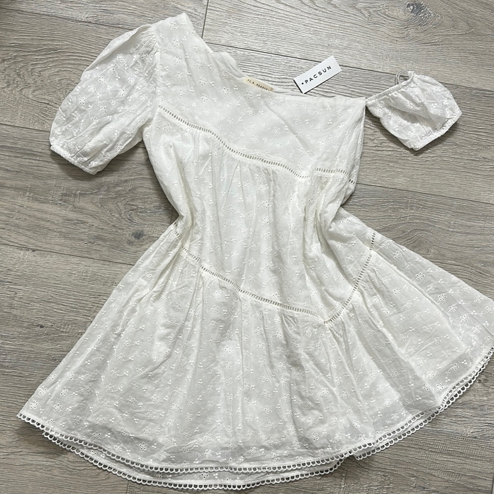 Pacsun White Off-Shoulder Dress